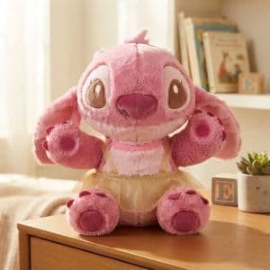 Stitch Urso Pelúcia Lilo angel rosa 40cm Antialérgico