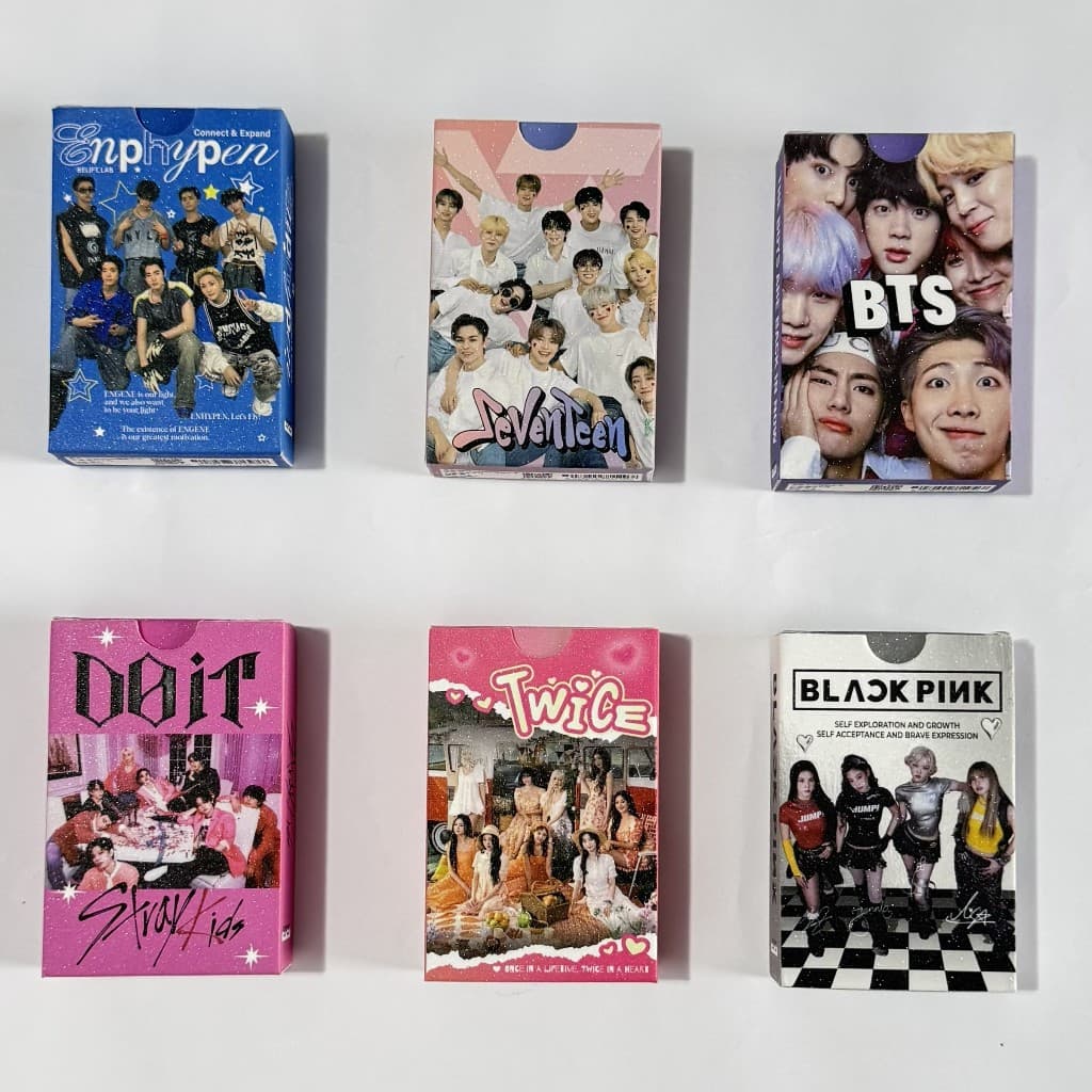 Lomocard K-pop com 55 Photocards Exclusivos  Seventeen TWICE Stray Kids BTS e BLACKPINK
