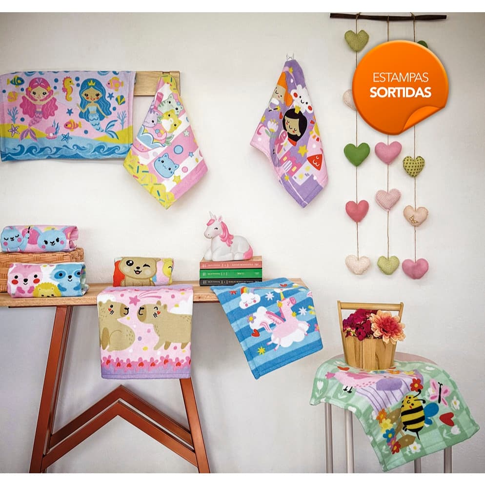Kit 2 Toalhas de Lancheira 28cm X 40cm Menina