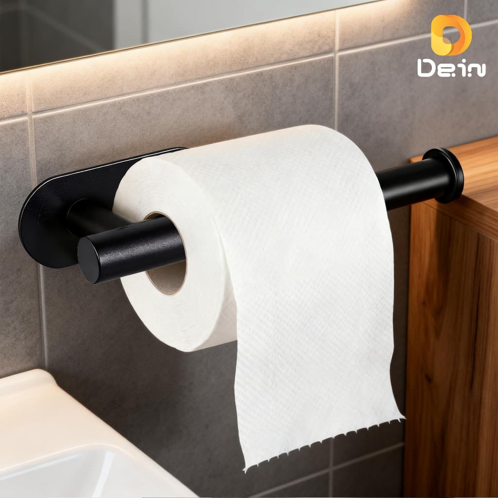 Kit1/Kit2 Porta Papel Higiênico Sem Furação Aço Inox 3M Banheiro Cozinha