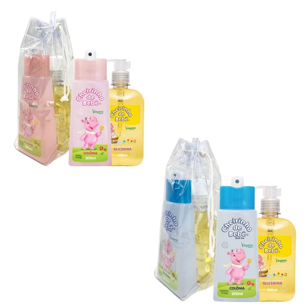 KIT SABONETE DE GLICERINA E COLÔNIA CHEIRINHO DE BEBÊ