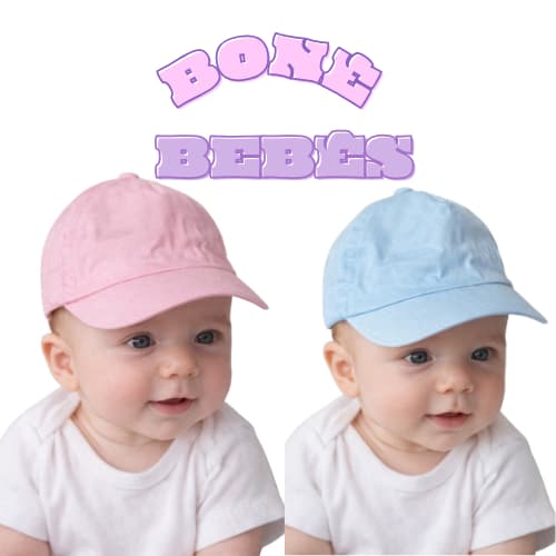 Boné Bebê 3 a 12 Meses Rosa Azul com Ajuste Elástico – Infantil, Leve, Confortável e Proteção Solar Baby