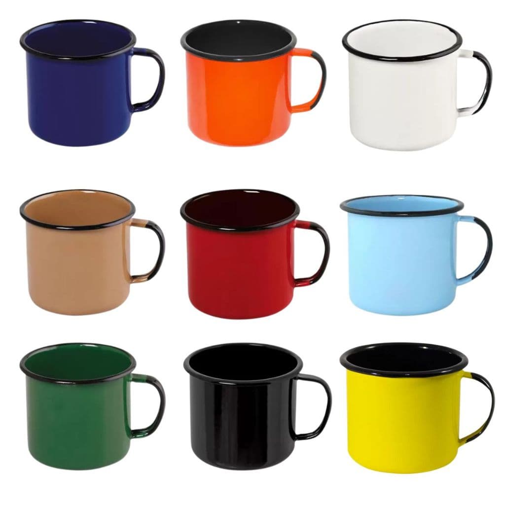 Caneca de Aço Esmaltada 70ml 4,5cm Qualidade Ewel