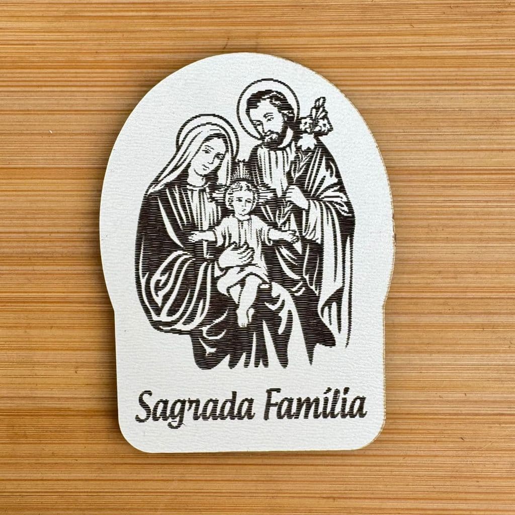 Kit Imãs de Geladeira Sagrada Família em MDF | Lembrancinha Religiosa para Igreja