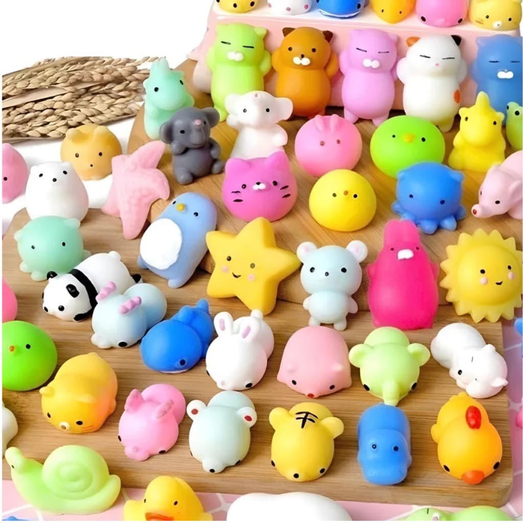Squishies Fofinhos Antiestresse Squish Mini Animais Kawaii Coloridos Brinquedo Sensorial Infantil Macio Relaxante