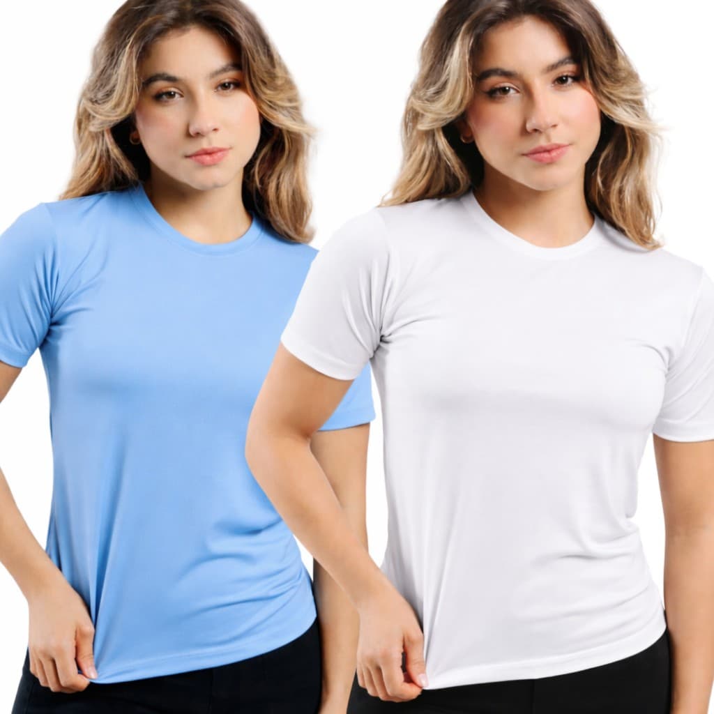 Kit 2 Camiseta Feminina Dry Manga Curta Treino Academia Blusa P  M G GG