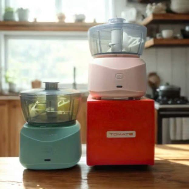 Mini Processador de Alimentos Elétrico Sem Fio 350ml 3 Lâminas Tomate Recarregável USB tipo-C