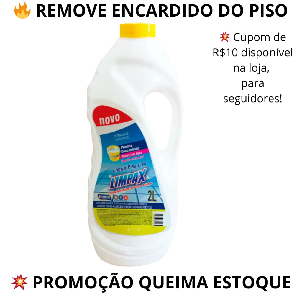 Limpa Piso Liso Super Forte Remove Encardido Cerâmica Azulejo Piso Frio Limpeza Pesada Desengordurante Profissional 2L 5