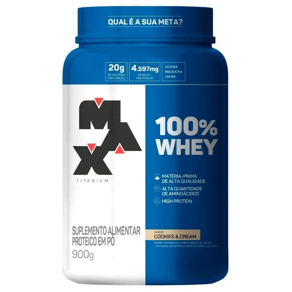 100% Whey Protein Concentrate Cookies e Cream 900g