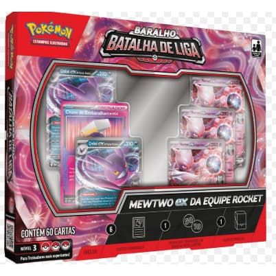 Deck Batalha De Liga Pokémon Mewtwo Ex da Equipe Rocket