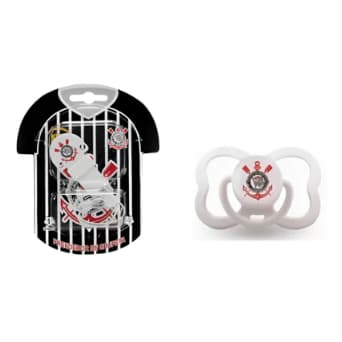 Kit infantil times Brasileiros (Chupeta + Prendedor de chupetas) Ortodontico