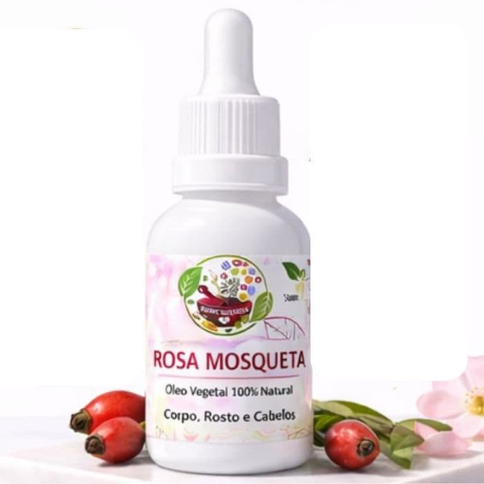 Óleo Vegano Clareador de Rosa Mosqueta Antissinais ou Argan 100% Puro 30ml