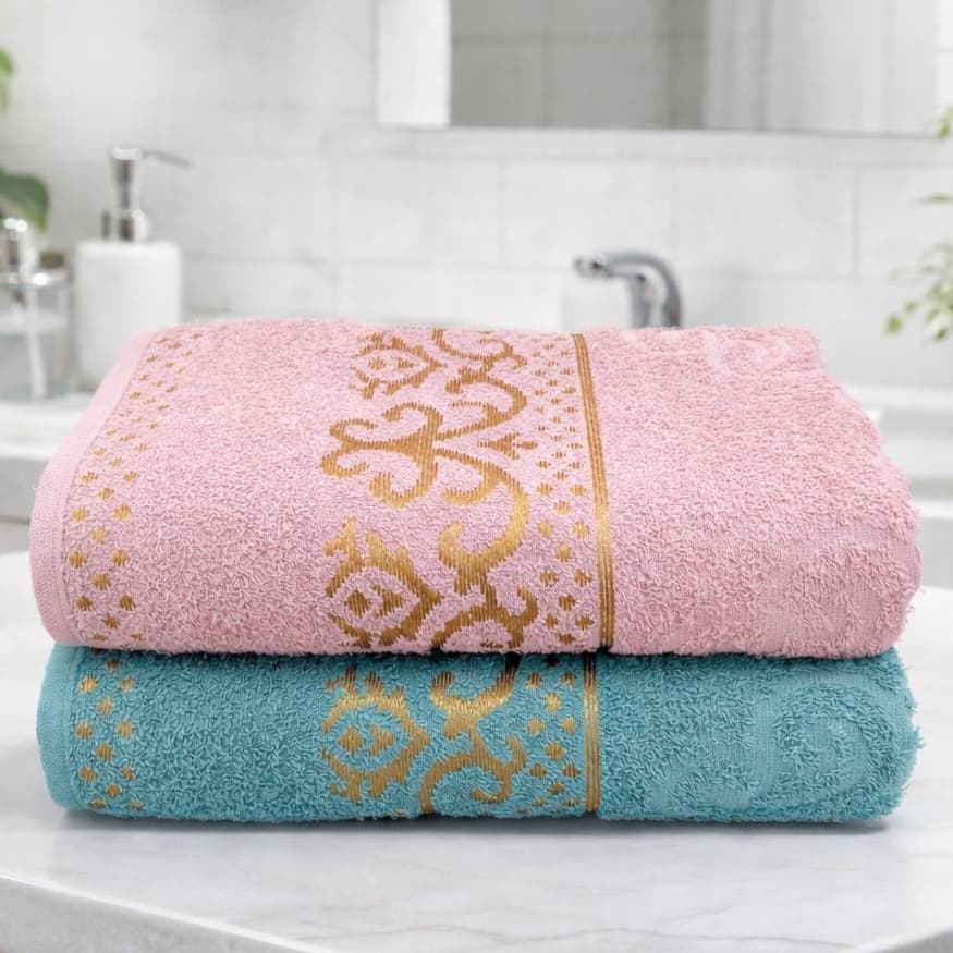 Kit 2 Toalha Banho Magestic Macia 75cm x 1,30cm Alta Absorção Alta Qualidade Premium Luxo