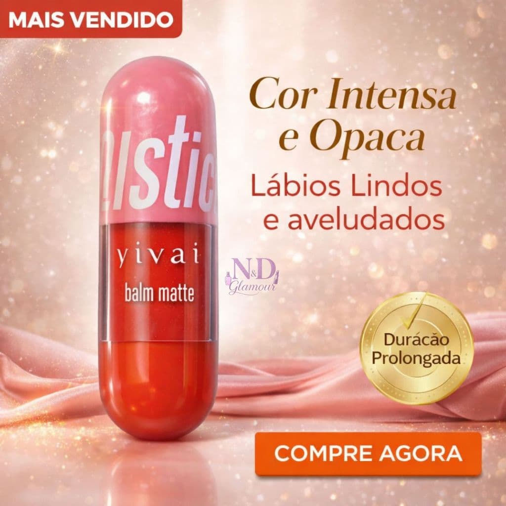 Batom Matte Cápsula Vivai Pillstick Mini Batom Portátil 5cm Lipstick Matte Alta Pigmentação