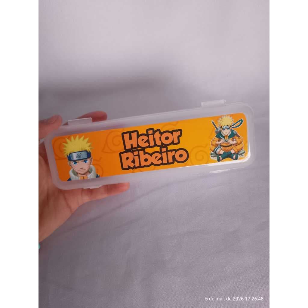 Envio rápido Naruto Estojo escolar Porta Escova de Dentes Personalizado Volta as Aulas