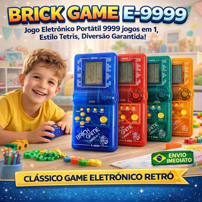 Mini Game Portátil 9999 Jogos em 1 Retrô Vídeo Game  Portátil Tela LCD Console Clássico Infantil e Adulto