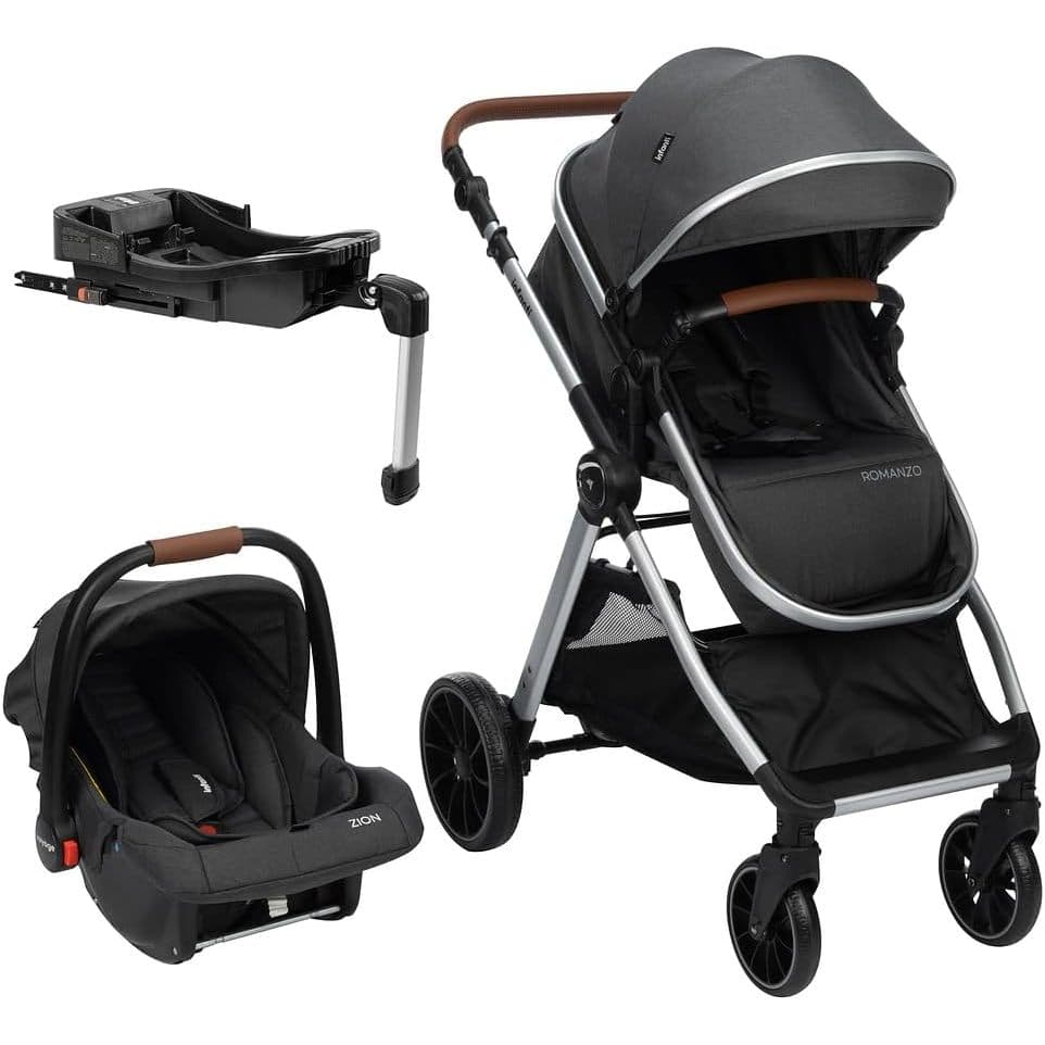 CarrinhoTravel System Romanzo Trio Isofix Preto Granizo - Infanti