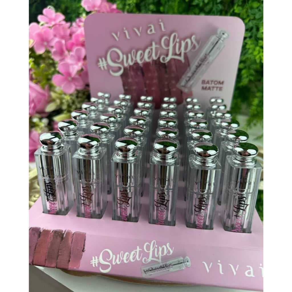 Batom Sweet Lips - Vivai - Em 4 cores Mattes.