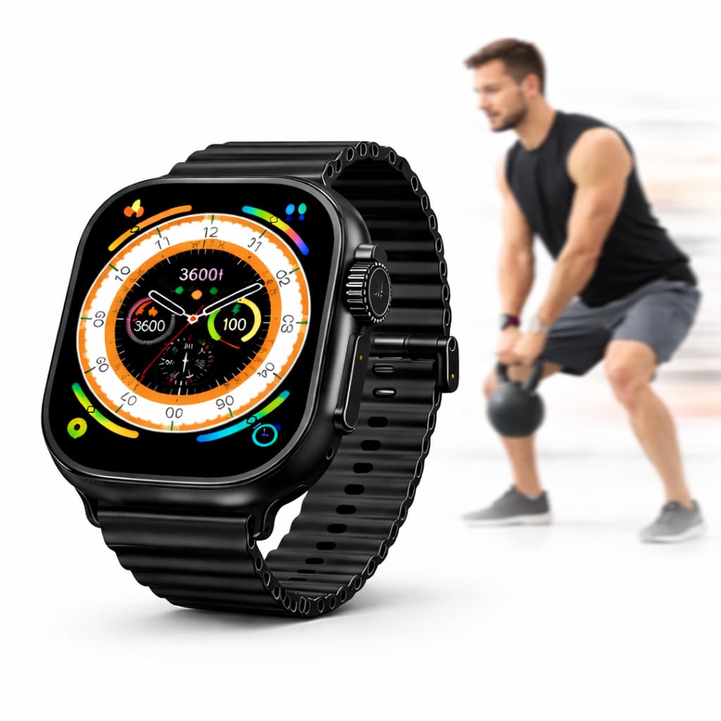 Smartwatch W68 Ultra Series Tela 2.0 NFC Faz Ligações Android iOS Lacrado Com NFe e Envio Imediato