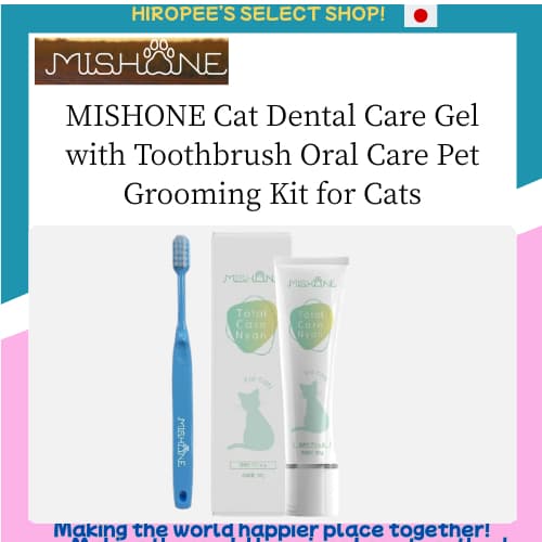 MISHONE Cat Dental Care Gel Com Escova De Dentes Kit De Cuidados Bucais Para Animais De Estimação Gatos