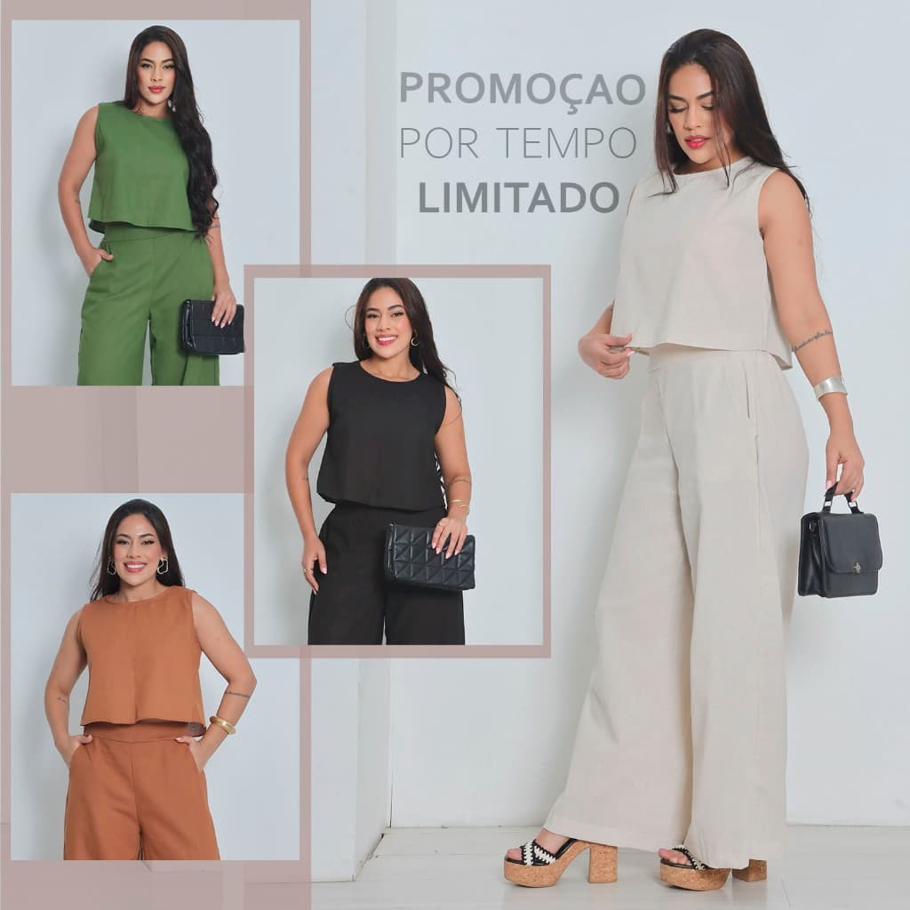 Conjunto linho  luxo | Calça e Blusa Em Linho | Social | elegante | verao 2026