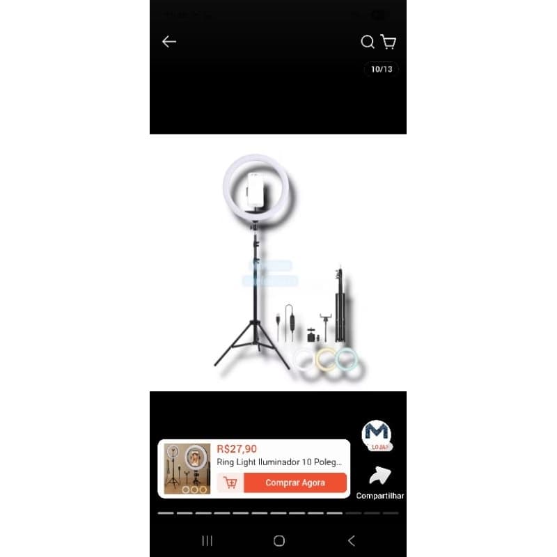 💡 Ring Light 10 Polegadas com Tripé – Iluminador LED Profissional para Celular.