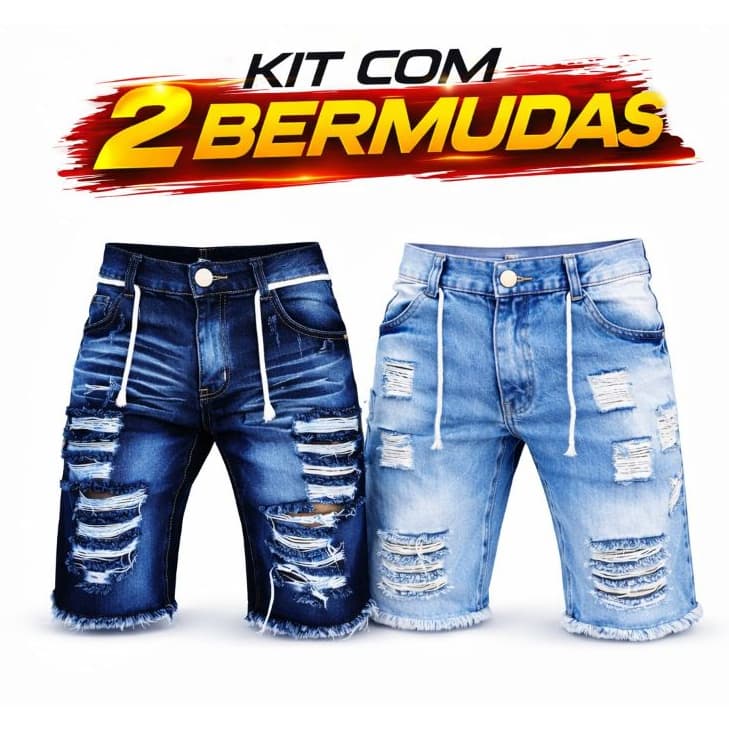 Bermuda Jeans Masculina Lisa Lycra Direta da Fabrica  direto da fabrica para o natal