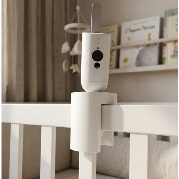 Suporte Babá Eletrônica Universal Para Berço Ajustável Câmera Monitor Bebê Segurança Infantil