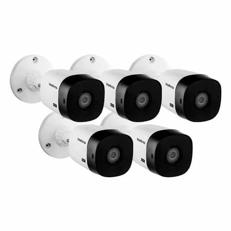 Kit 5 Câmeras Intelbras VHL 1120 Bullet HDCVI Lite, HD 720p, Lente 3.6mm, Visão Noturna 20m, IP66