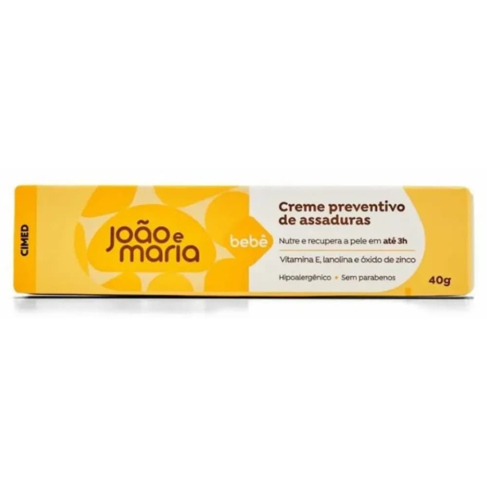 Pomada Assadura Bebê João e Maria 40g Óxido de Zinco Preventiva