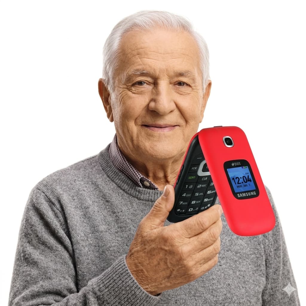 Samsung B311V 4G Vermelho Celular Fácil Usar Para Idosos Aparelho Lacrado Com Envio Imediato e Nfe