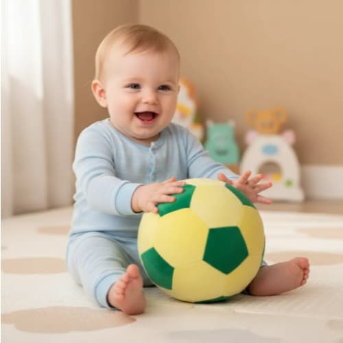 Bola De Tecido Brasil Infantil Futebol Leve Macia 25cm