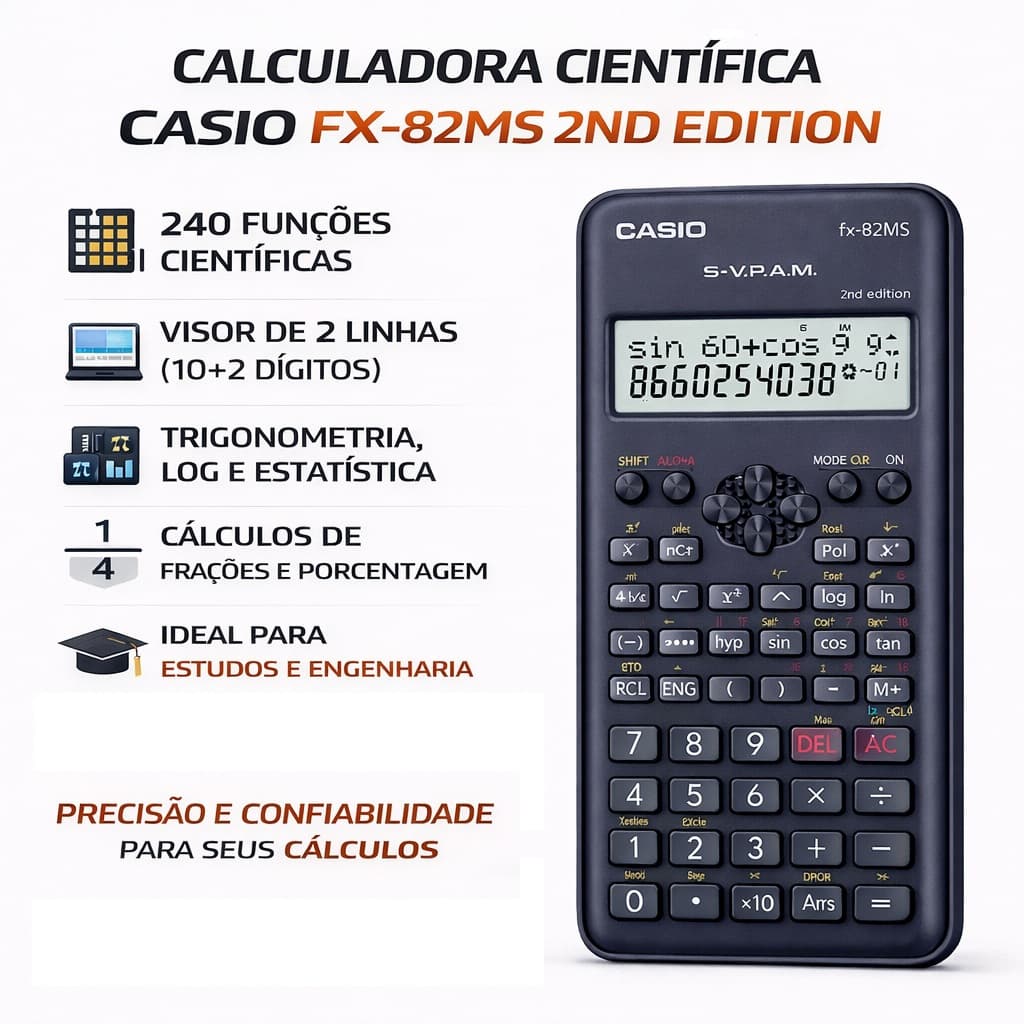 Calculadora científica Casio FX-82MS 2nd Edition