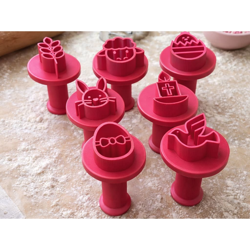 Kit Carimbos Brigadeiros e Docinhos Molde Festa Confeitaria - Páscoa Encantada - 7 Peças