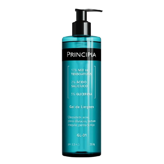 Gel de Limpeza Principia GL-01 c/ 2% Ácido Salicílico + 5% Glicerina - 350g