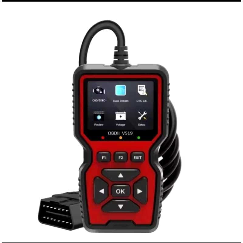 Scanner Automotivo OBD2 V519 Leitor e Apagador de Códigos Check Engine Tela Colorida em Português Portátil 12V