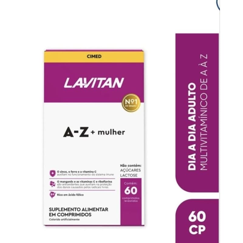 Lavitan Mulher 5G Super Fórmula - 60 Comprimidos - Energia, Imunidade e Vitalidade
