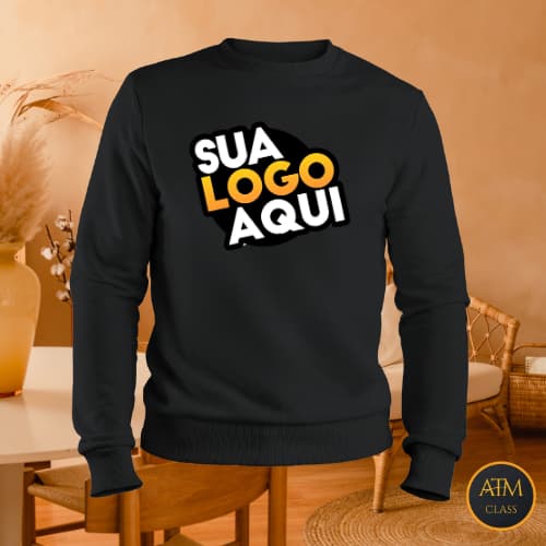 Moletom Casual Personalizado Sua Logo Aqui Blusa Unissex Premium Envio Imediato