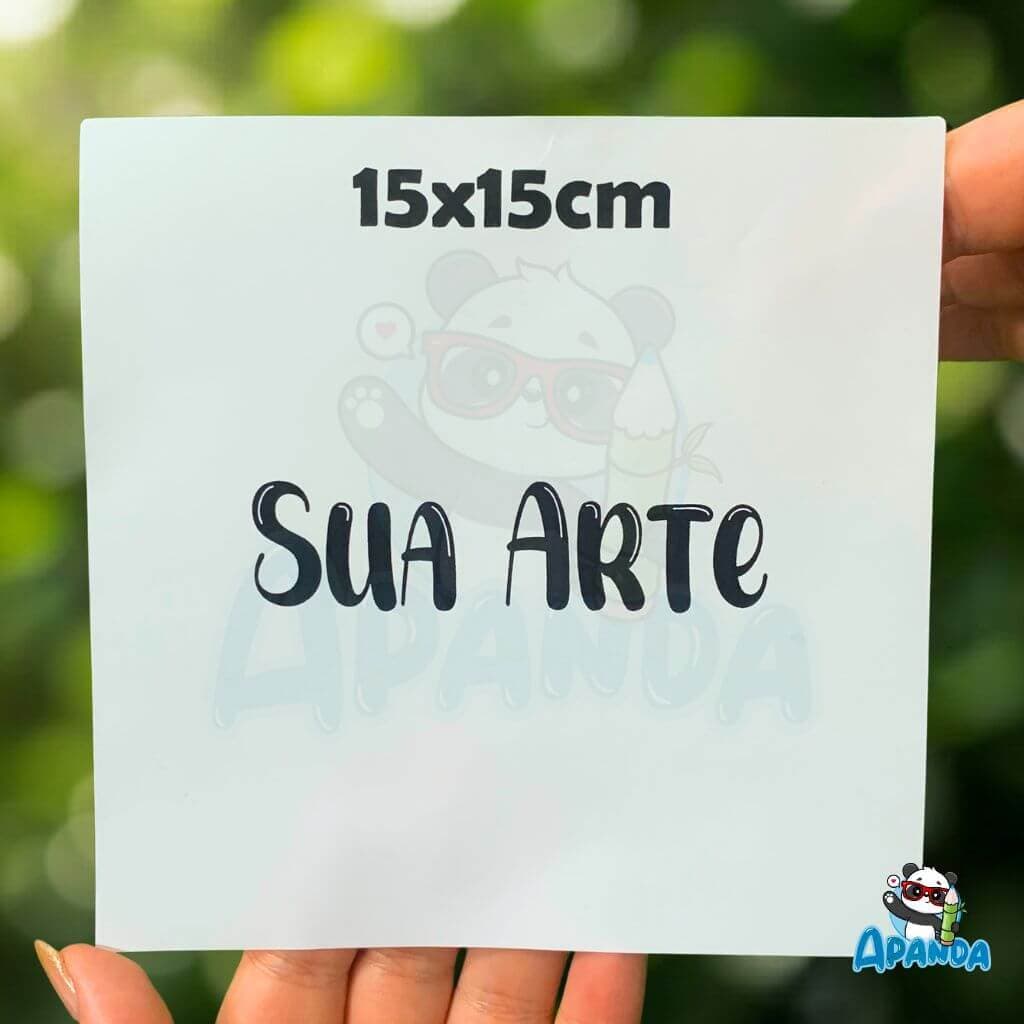 Adesivo Personalizado 15x15 cm Quadrado - Com Sua Arte ou Logo