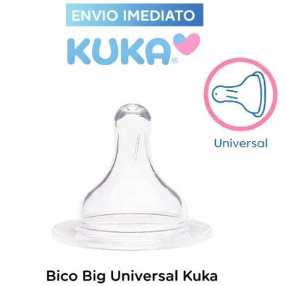 Bico Big Kuka Universal Redondo 100% Silicone Macio