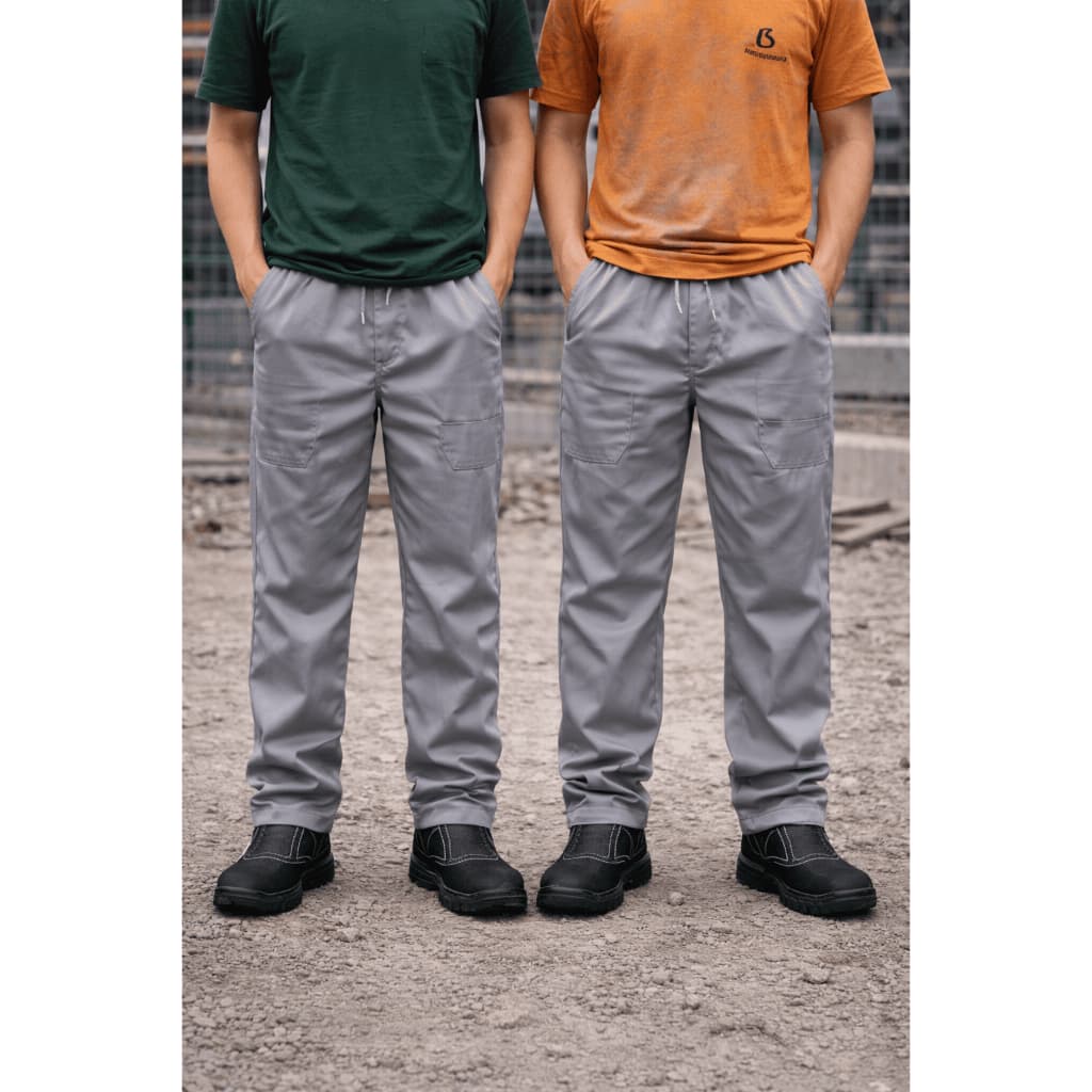 Kit 2 Calça de Brim Ideal Para Trabalho Reforçada 4 Bolsos Trabalho Pesado