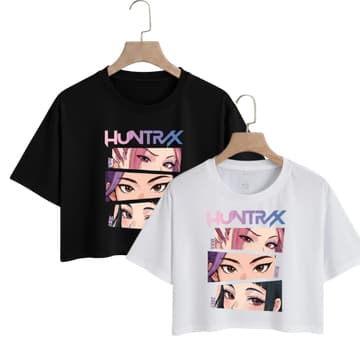 Cropeed Feminino Huntrx Guerreiras do Kpop 100% Algodão - Lançamento