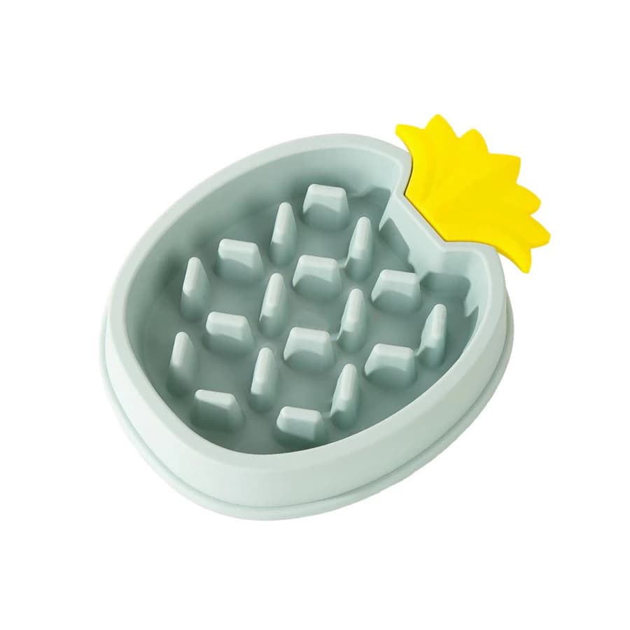 Comedouro Abacaxi Interativo Para Cães E Gato Anti Stress Labirinto Lento Educador de Comida