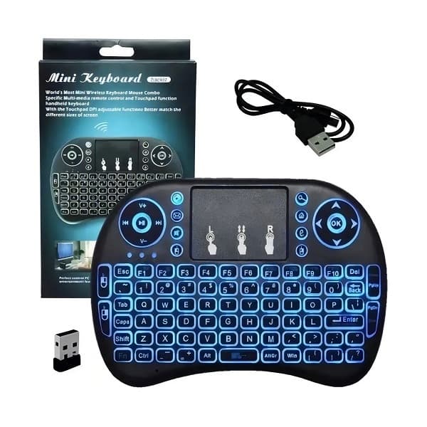 Mini Teclado Touchpad Wireless RGB Backlit