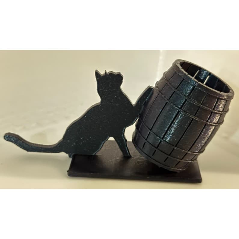 Porta cotonetes Gato preto travesso
