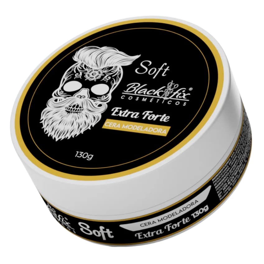 Cera Pomada Modeladora Soft Efeito Extra Forte 130g para Cabelo - Black Fix