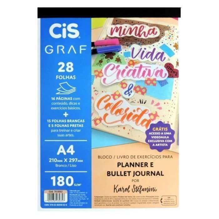 Bloco para Planner e Bullet Journal - Cis Graf - 180g A4 28 folhas
