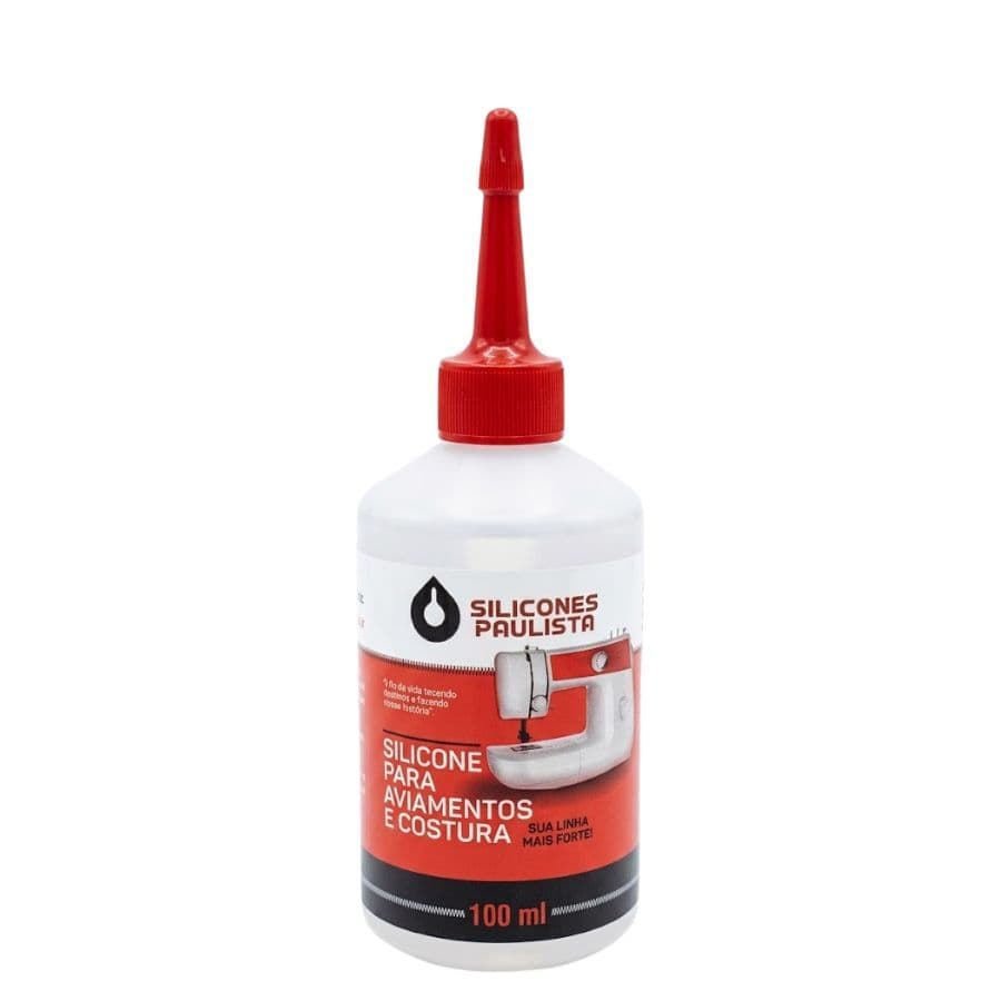 Silicone para Aviamentos - Linhas  Silicones Paulista  100ml - Lubrificante de Linhas e Agulhas (kit com 1 a 3 unidades)