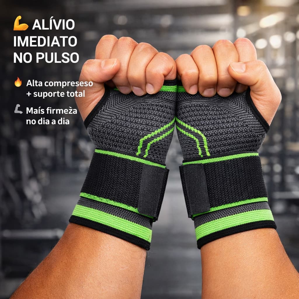 Kit 2 Munhequeira Ortopédica de Alta Compressão para Pulso Tensor para Pulso e Alívio da Dor