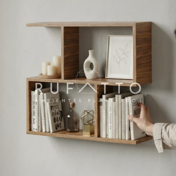 RUFATTO NICHO ZIG ESTANTE MODULAR MULTIUSO LIVROS E DECORAÇÃO FREIJÓ ALTA QUALIDADE E ENVIO IMEDIATO